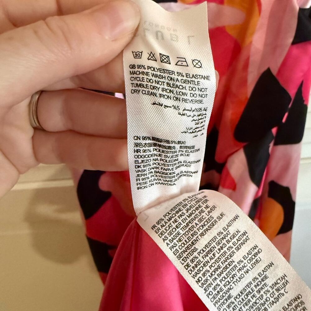 NWT NEW Club L London A-List Pink Printed Cowl Neck Satin Maxi Dress - Picture 10 of 10